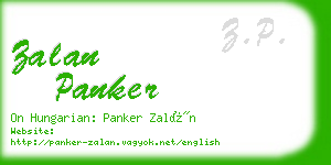 zalan panker business card